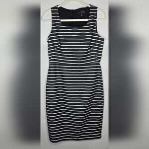 Women's The Limited Dark Grey/Black & White Denim Look Sleeveless Dress Size 8